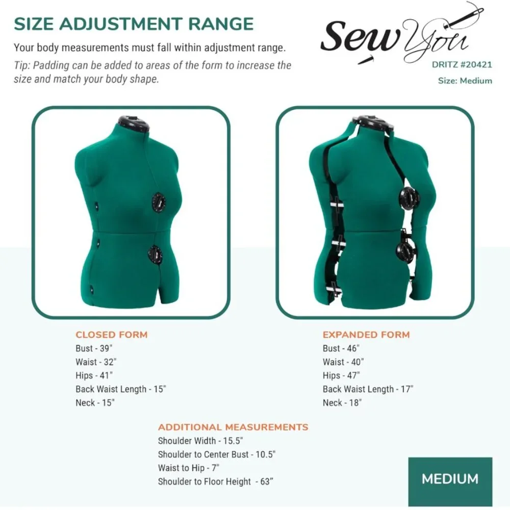 Adjustable Dress Form M/L (Sizes US 12-18) - Picture 2 of 3